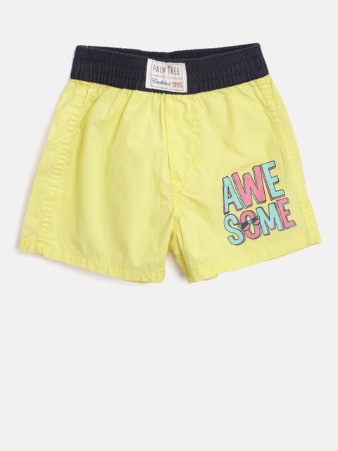 

Palm Tree Boys Yellow Printed Detail Boxers 131246521039 C309