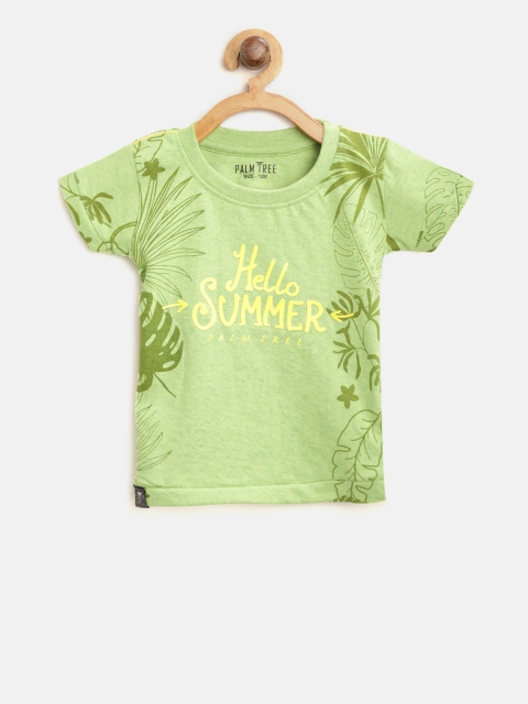 

Palm Tree Boys Green Printed Round Neck T-shirt