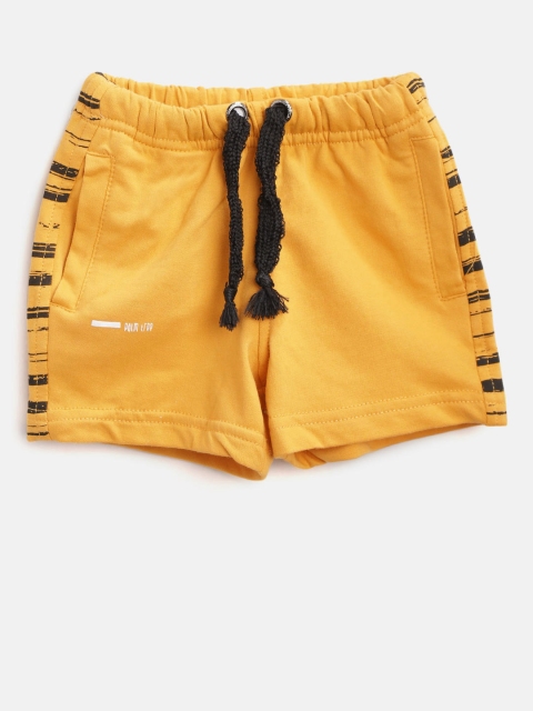 

Palm Tree Boys Mustard Yellow Solid Regular Shorts