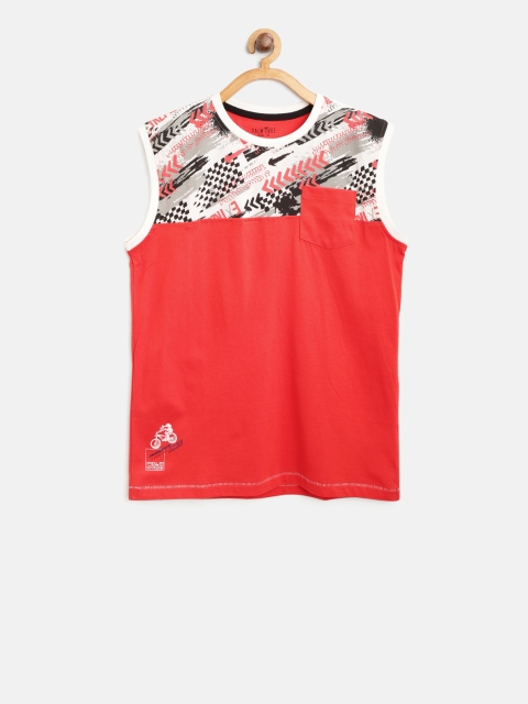 

Palm Tree Boys Red Printed Round Neck T-shirt