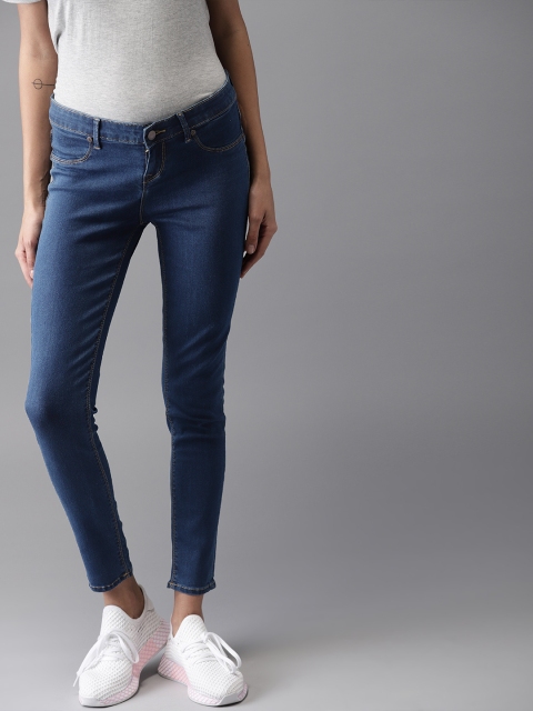 

HERE&NOW Women Blue Denim Stretchable Jeggings