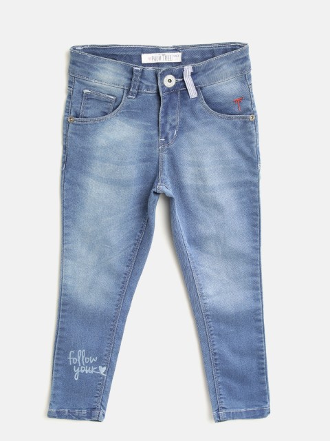 

Palm Tree Girls Blue Slim Fit Mid-Rise Clean Look Stretchable Jeans