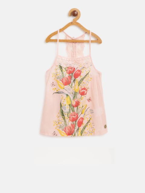 

Gini and Jony Girls Pink Printed Top