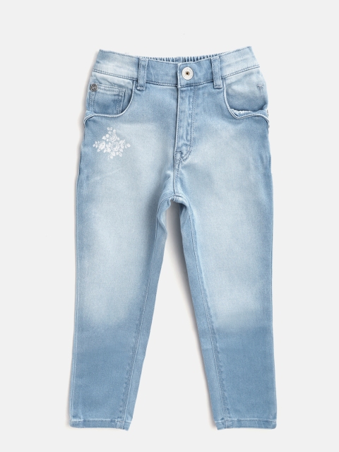 

Palm Tree Girls Blue Regular Fit Mid-Rise Clean Look Stretchable Jeans