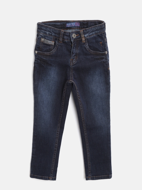 

Palm Tree Boys Navy Blue Slim Fit Mid-Rise Clean Look Stretchable Jeans