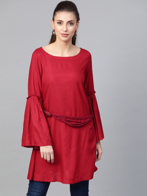 

Biba Women Red Solid Tunic