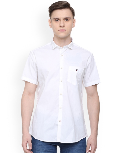 

Louis Philippe Men White Slim Fit Solid Casual Shirt