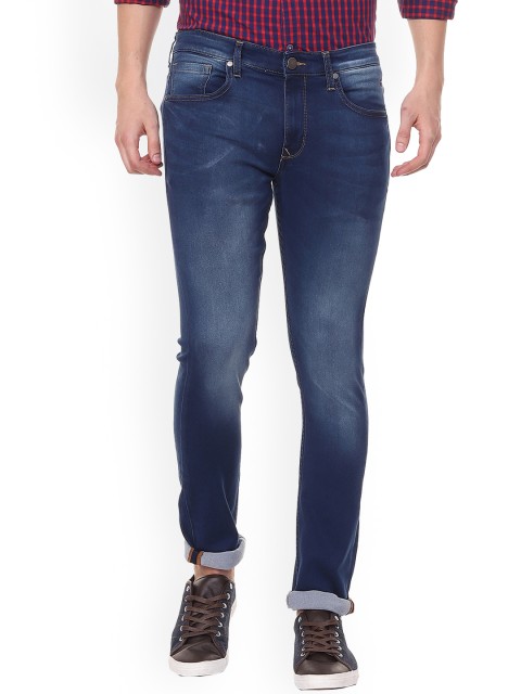 

Louis Philippe Jeans Men Blue Slim Fit Mid-Rise Clean Look Stretchable Jeans