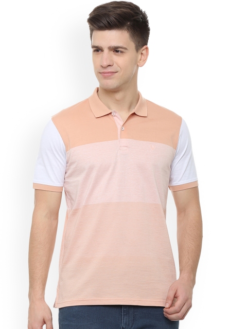 

Allen Solly Men Beige Colourblocked Polo Collar T-shirt