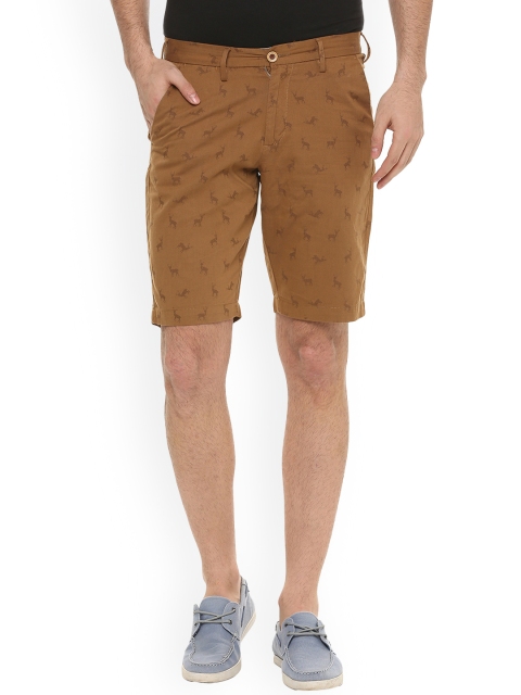

Allen Solly Men Brown Printed Slim Fit Regular Shorts
