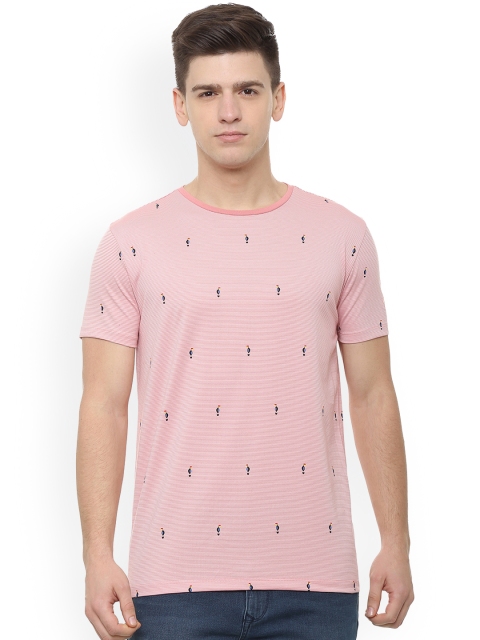 

Allen Solly Men Pink Printed Round Neck T-shirt