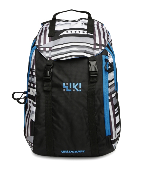 

Wiki by Wildcraft Unisex Black Whirl Printed Backpack