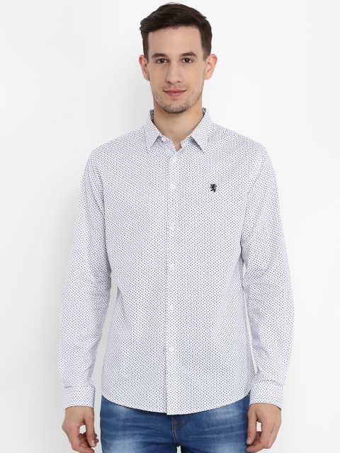 

Red Tape Men White Regular Fit Printed Casual Shirt