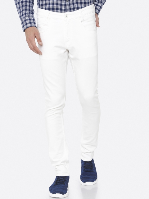 

Mufti Men White Skinny Fit Mid-Rise Clean Look Stretchable Jeans