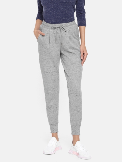 

Jockey Women Grey Solid Slim Fit Cuffed Track Pant
