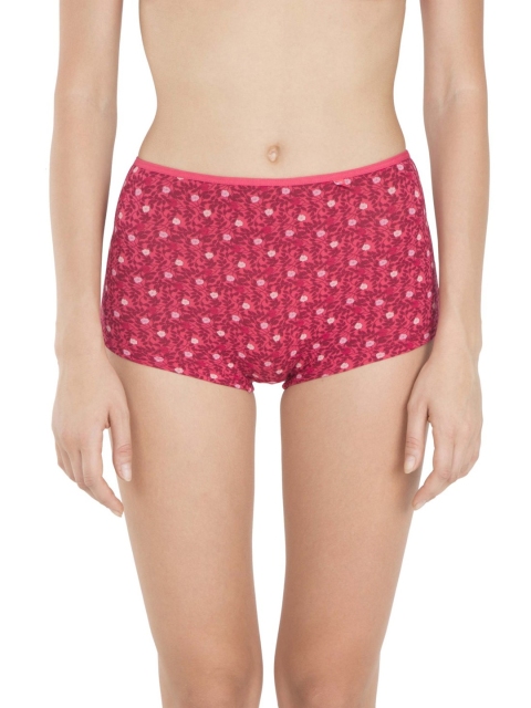 

Jockey Women Pink & Burgundy Printed Boy Shorts SS04-0110