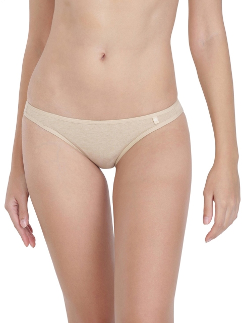 

Jockey Women Nude-Coloured Solid Bikini Briefs SS02-0105-SKIML
