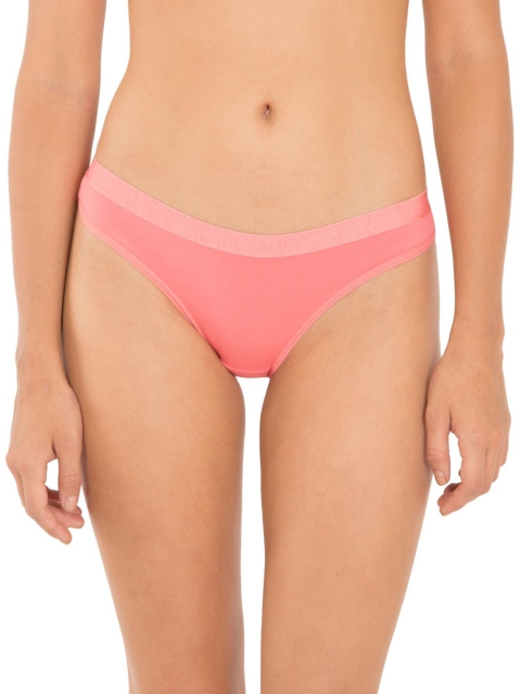 

Jockey Women Peach Solid Brazilian Panty