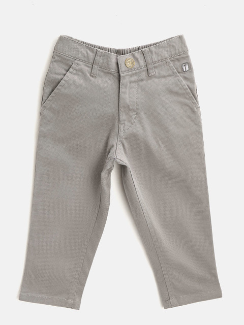 

Palm Tree Boys Grey Regular Fit Houndstooth Patterned Chinos