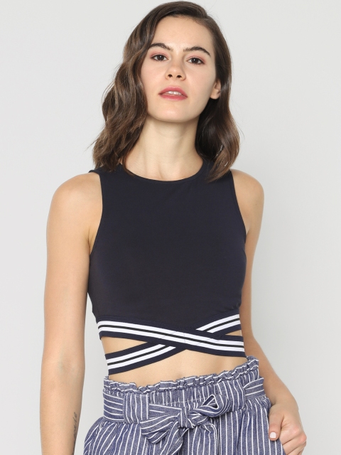 

ONLY Women Navy Blue Solid Bralette Top