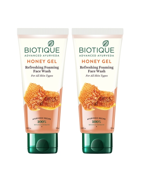 

Biotique Bio Honey Gel Refreshing Foaming Face Wash Pack of 2, Pink