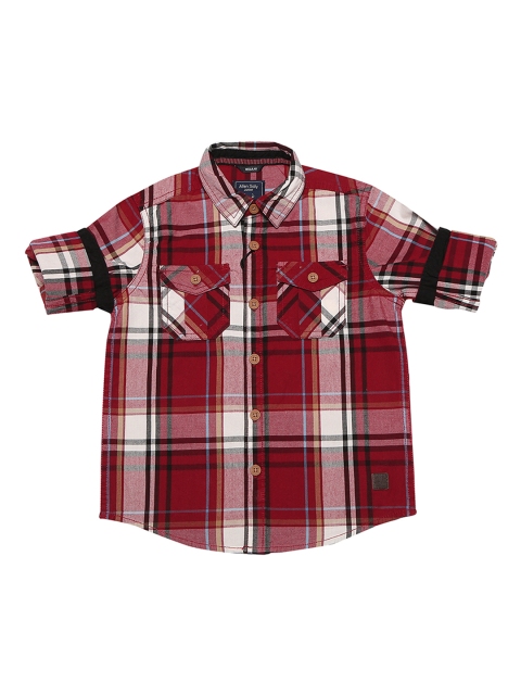 

Allen Solly Junior Boys Red & White Regular Fit Checked Casual Shirt