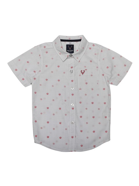 

Allen Solly Junior Boys Off-White Regular Fit Printed Casual Shirt