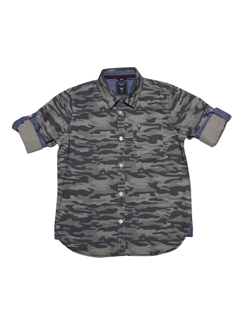 

Allen Solly Junior Boys Grey Regular Fit Printed Casual Shirt