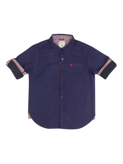 

Allen Solly Junior Boys Blue Regular Fit Solid Casual Shirt