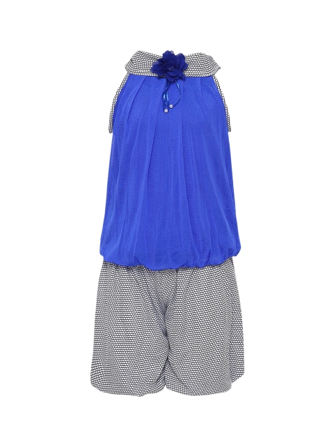 

Aarika Girls Blue & Grey Solid Top with Shorts