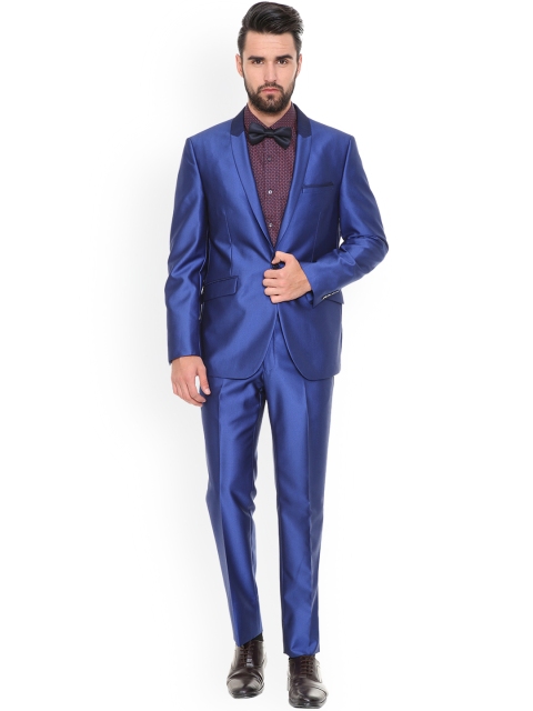 

Van Heusen Men Blue Solid Slim-Fit Suit