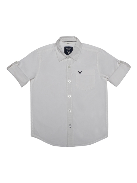 

Allen Solly Junior Boys Grey Regular Fit Solid Casual Shirt