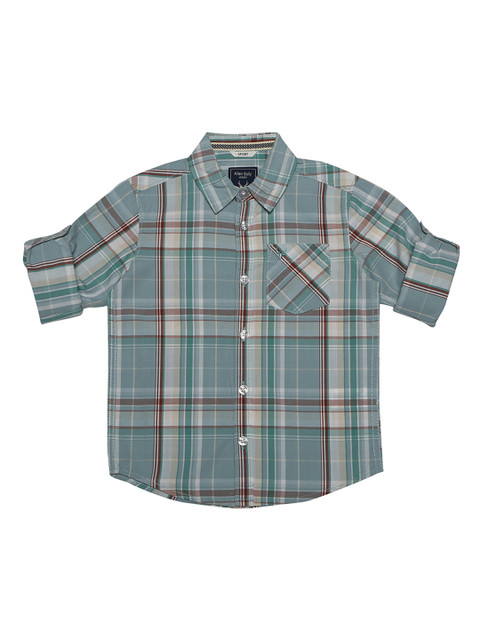 

Allen Solly Junior Boys Blue & Beige Regular Fit Checked Casual Shirt