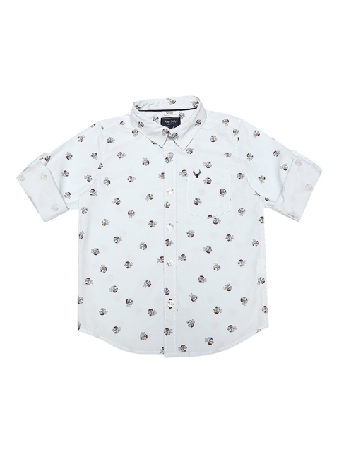 

Allen Solly Junior Boys White Regular Fit Printed Casual Shirt