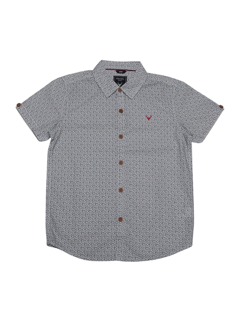 

Allen Solly Junior Boys Grey Regular Fit Printed Casual Shirt