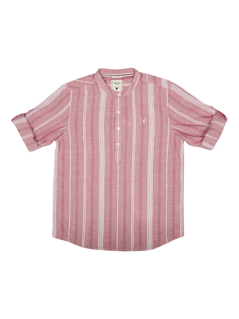 

Allen Solly Junior Boys Pink Regular Fit Striped Casual Shirt