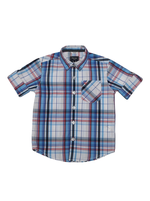 

Allen Solly Junior Boys Blue Regular Fit Checked Casual Shirt