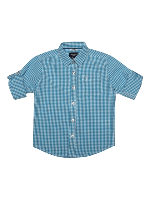 

Allen Solly Junior Boys Blue Regular Fit Checked Casual Shirt
