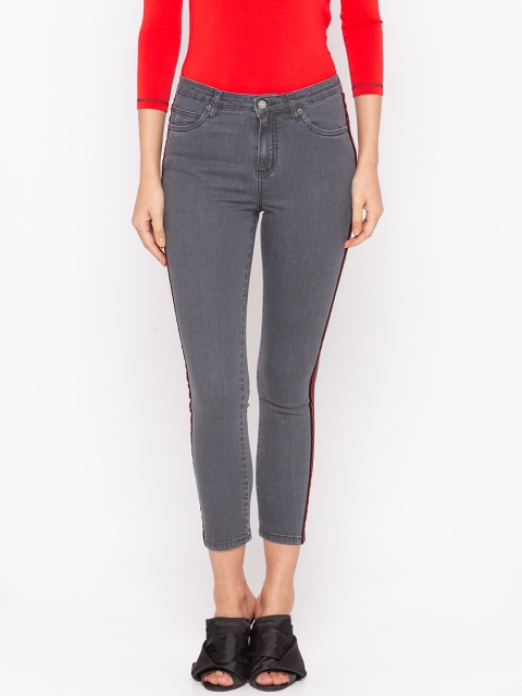 

TARAMA Women Grey Skinny Fit Mid-Rise Clean Look Stretchable Jeans