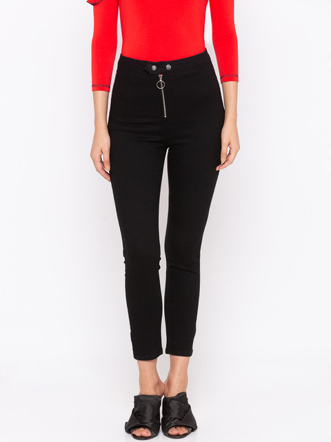 

TARAMA Women Black Solid Skinny-Fit Denim Jeggings