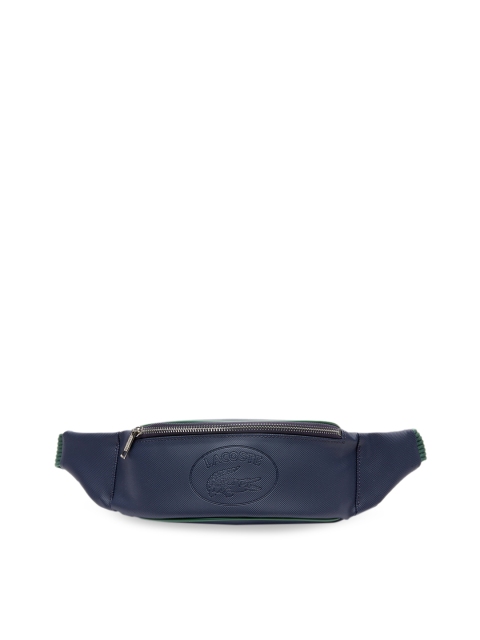 

Lacoste Unisex Blue Solid Waist Pouch, Navy blue