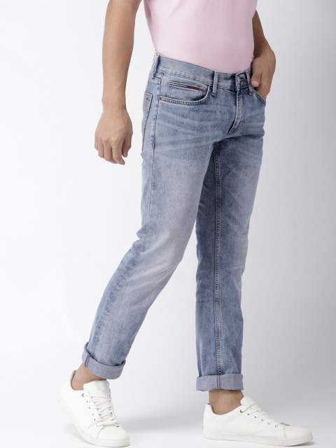 

Tommy Hilfiger Men Blue Slim Fit Mid-Rise Clean Look Stretchable Jeans