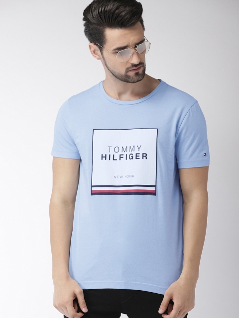 

Tommy Hilfiger Men Blue Printed T-shirt