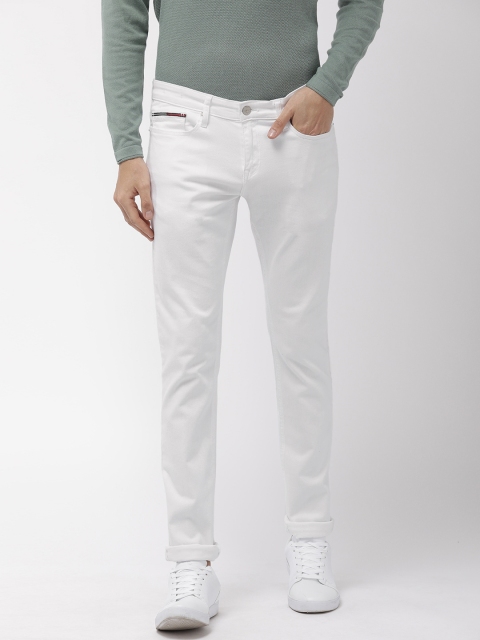 

Tommy Hilfiger Men White Sidney Skinny Fit Mid-Rise Clean Look Stretchable Jeans