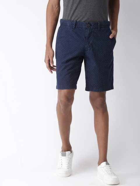

Tommy Hilfiger Men Navy Blue Printed Regular Fit Chino Shorts