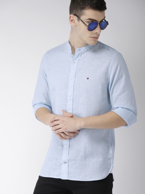 

Tommy Hilfiger Men Blue Regular Fit Solid Casual Shirt