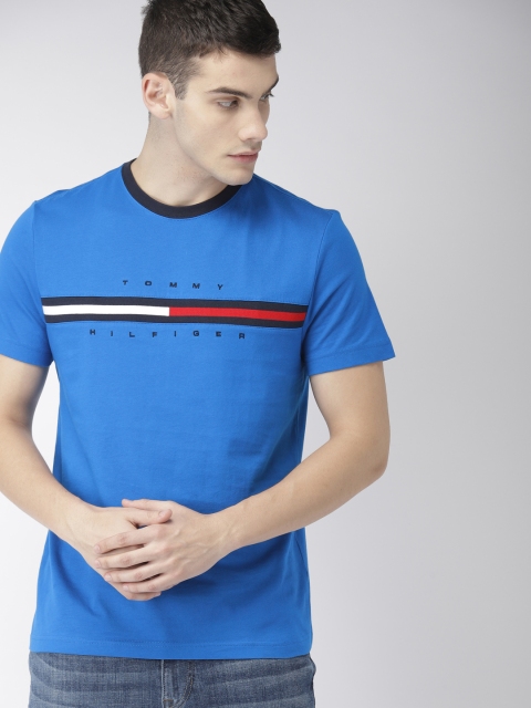 

Tommy Hilfiger Men Blue Solid T-shirt