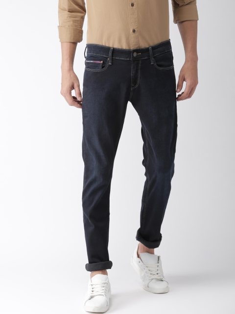 

Tommy Hilfiger Men Blue Skinny Fit Mid-Rise Clean Look Stretchable Jeans, Navy blue