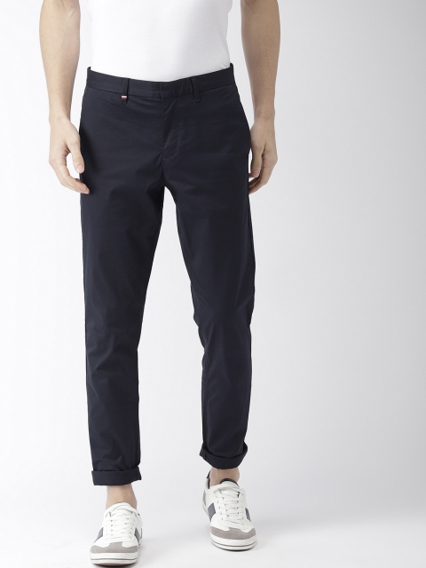 

Tommy Hilfiger Men Navy Blue Regular Fit Solid Chinos