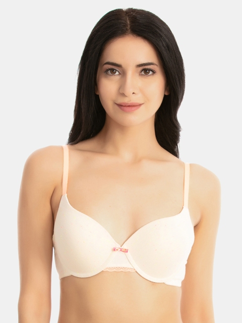 

Zivame Off-White Solid Underwired Lightly Padded T-shirt Bra ZI1579FASHBWHIT